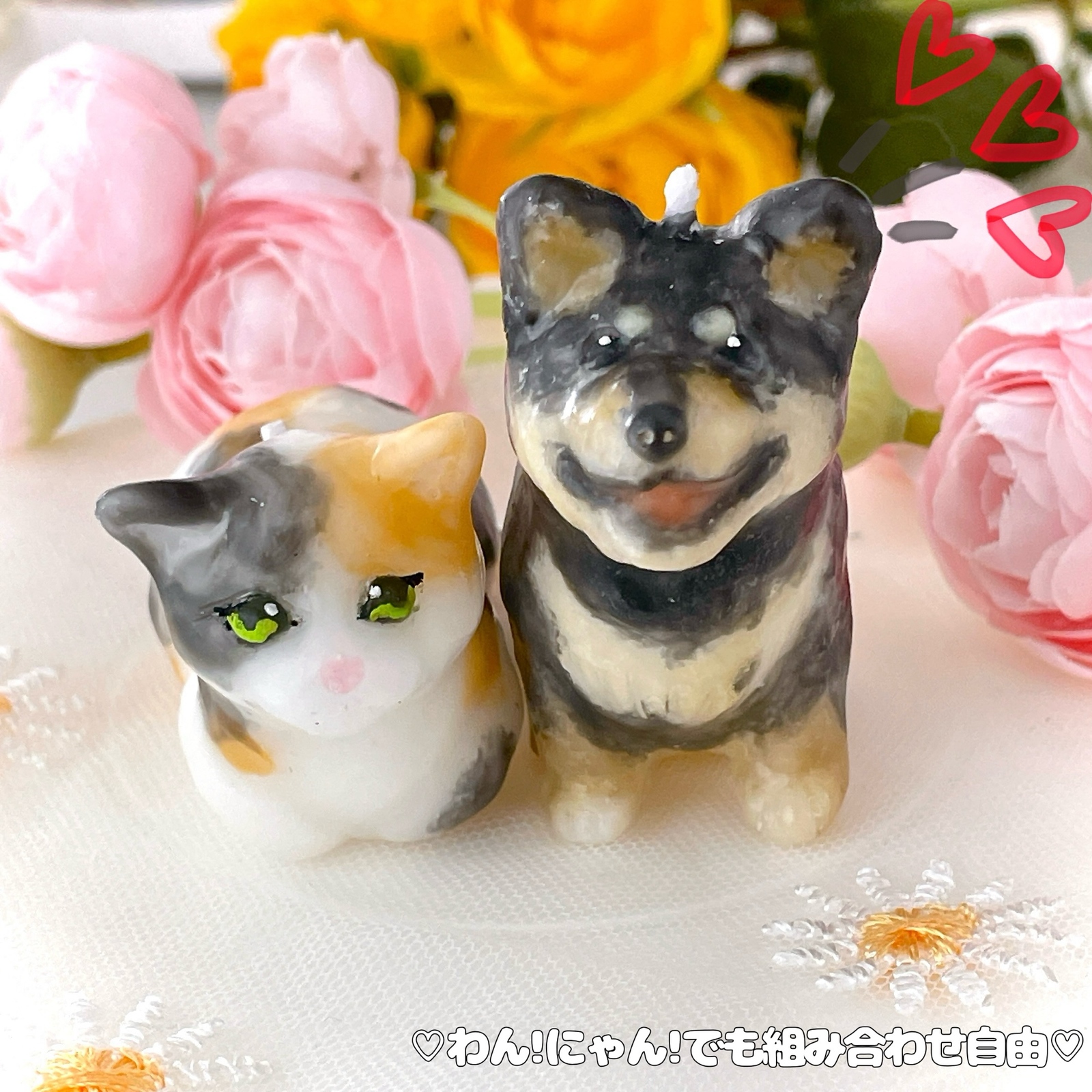 ハンドメイド　オーダー受付ページ　　♡瓶入りキャンディわんこ　パネル♡ オーダー】ペットキャンドル「にゃん!」【うちの子】 - La.Anier