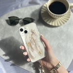 【No.22】ホワイトシャンパンゴールド ニュアンスiPhoneケース