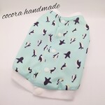 犬服　接触冷感　かわいいペンギン柄　バックオープン(背中開き)　