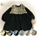 人気No.1✽.｡.:*《size80〜150》【ヨークワンピース】ウィリアムモリス