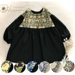 人気No.1✽.｡.:*《size80〜150》【ヨークワンピース】ウィリアムモリス