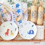 出産祝い 6点セット ˎˊ˗ 名入れ 男の子 ギフトセット 食器　ぞう　きりん　名入れギフト　名入れ食器　女の子　男の子