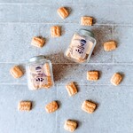 ミニチュア  シンプルお魚＆お魚骨クッキーが入ったガラスポット