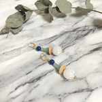 大ぶりホワイトマーブルearring