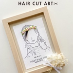 【ファーストカットアート】イラストオーダー//ファーストヘアカット//線画イラスト