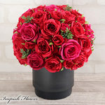 赤 バラ 造花 インテリア アレンジ アーティフィシャルフラワー 豪華 卓上 M-492