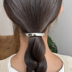🆕美カーブライン高見えシルバーヘアゴム ヘアアクセサリー ヘアアレンジ ゴールド 人気 シンプル