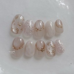 17: nailtip  / ミラーフラワーとニュアンスデザイン
