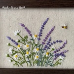 🌿ハーブガーデンの刺繍パネル