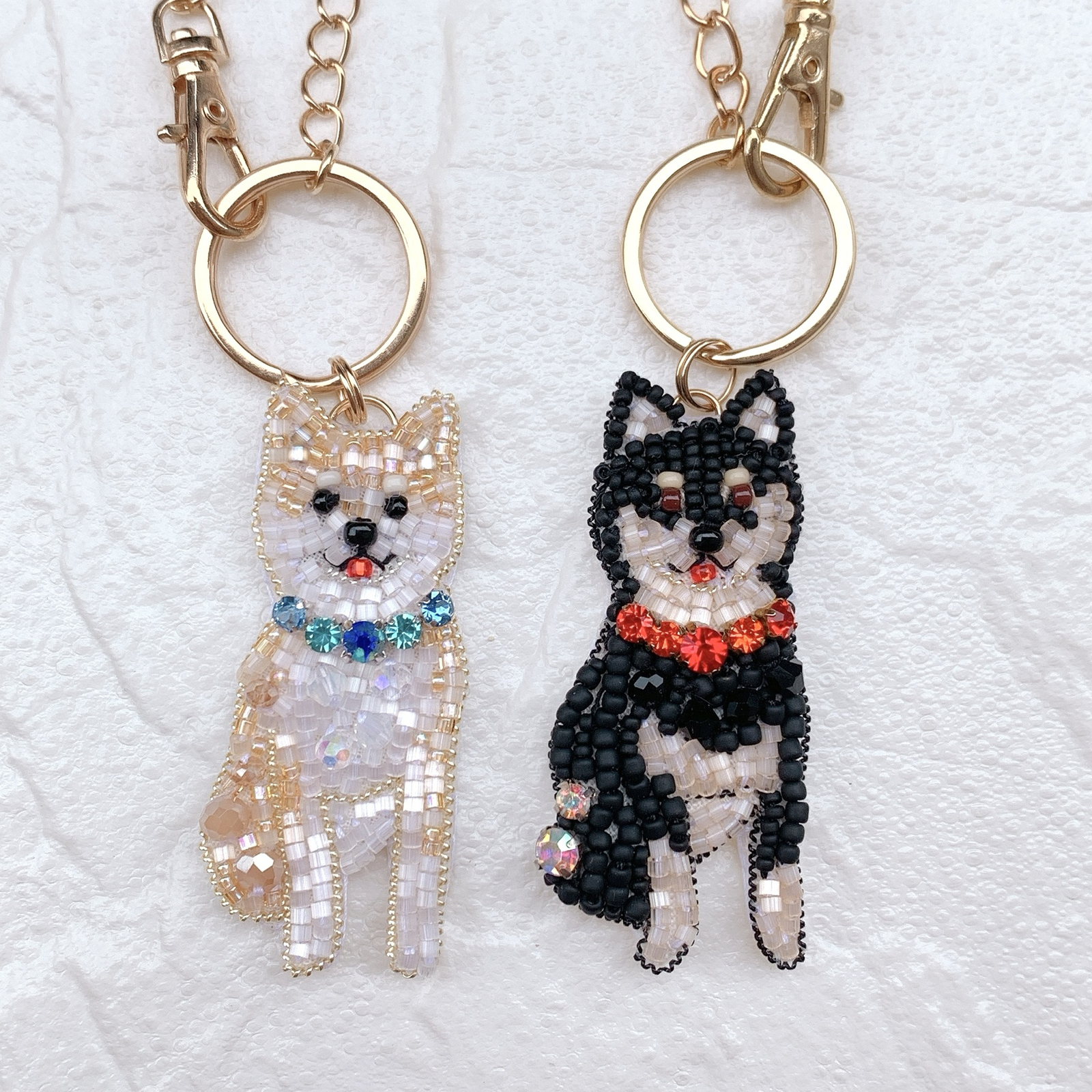 ヨークシャーテリア（全身）のビーズ刺繍 - -ramu-GALLERY