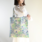 エコバッグ / 「水滴の紫陽花」/ トートバッグ / 大きめ / コットンリネン