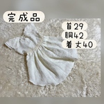 完成品『犬服　一点物　ドット刺繍　ワンピース』
