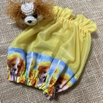 夏仕様のスヌード　ひまわり🌻キャバちゃん（シーチング生地）と接触冷感メッシュ