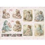 6月新作  コラージュシート  Antique Doll