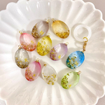 【イニシャル入り】さり気なく推し活🌈アンブレラマーカー　めじるしアクセサリー　めじるしチャーム　まとめ買い割引　推しカラー　ドライフラワー　カラフル　