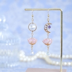 【再販】月夜に咲く幻想の蓮の花(ピアス,イヤリング)