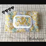 ☆再再販☆mini☆ウェットティッシュケース☆小花柄☆イエロー系
