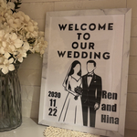 ウェルカムボード 結婚式 切り絵 《お名前・挙式日お入れします！》