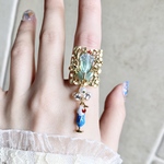 〜小さな花壇 "シュワりん"💙🍒リング〜