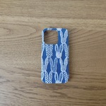 ミナペルホネン pomppia ブルー×ライトピンク受注作成　mina perhonen iPhoneケース iPhoneカバー スマホケース スマホカバー