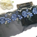高品質❣️ 1m フラワー 花 刺繡 チュールレース はぎれ  ハンドメイド 手芸 素材　生地