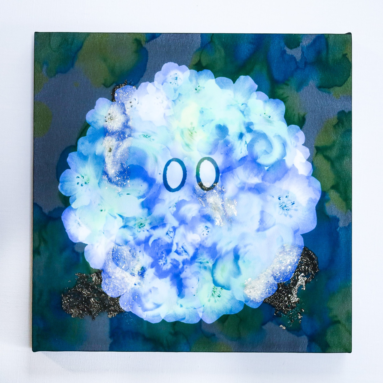 【ネモフィラが続く道】アクリル画 F6 風景画 絵画 美しい海中景色】アクリル画 F6 風景画 絵画 原画 動物画 - 絵画