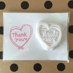 二重ハートのThank youはんこ