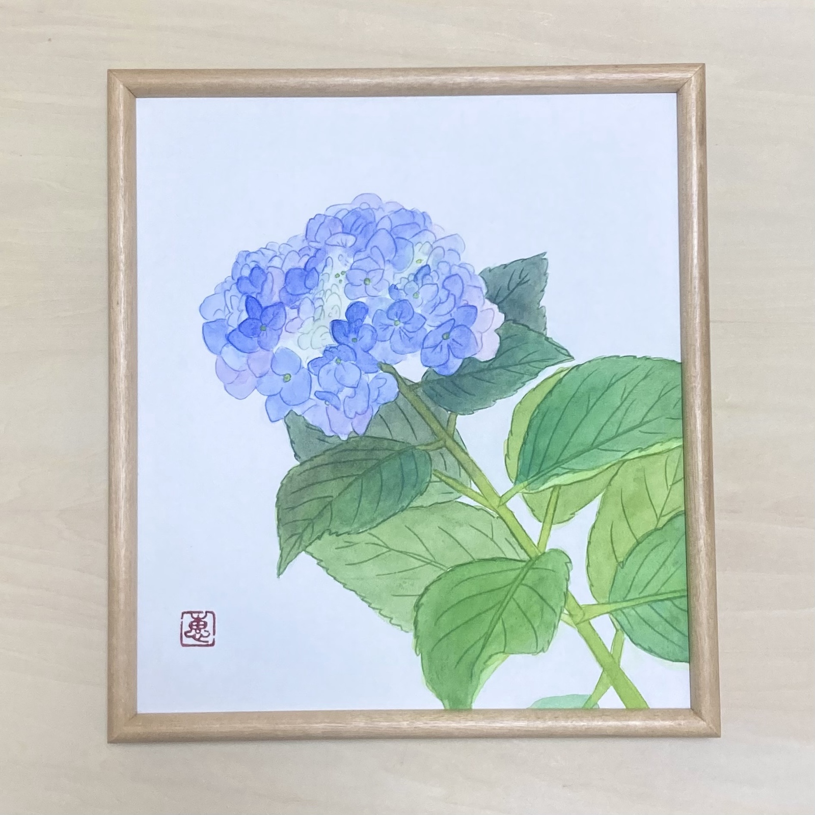 紫陽花 あじさい 色紙 - Kie's Gallery | minne byGMOペパボ 国内最大