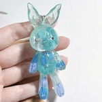 ♡大きめサイズ♡レジン紫陽花うさぎさんキーホルダー🐰