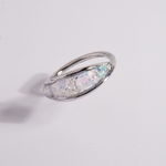 cross ear cuff┊オパール  10月誕生石／鉱物 原石  天然石 アクセサリー