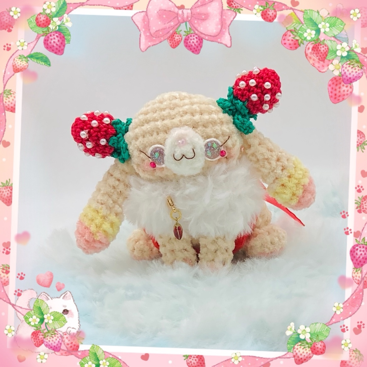 ❤︎みーちゃん専用❤︎いちご❤︎ぃっぱぃ❤︎あみぐるみ❤︎ハンドメイド❤︎ 東京ハンドメイドマルシェ 2024秋 9/23(月) B-15 あみぐるみ