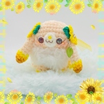 ひまわりミニたれうさぎ🌻🐰 あみぐるみ
