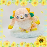 おおきなひまわりたれうさ🌻🐰 あみぐるみ