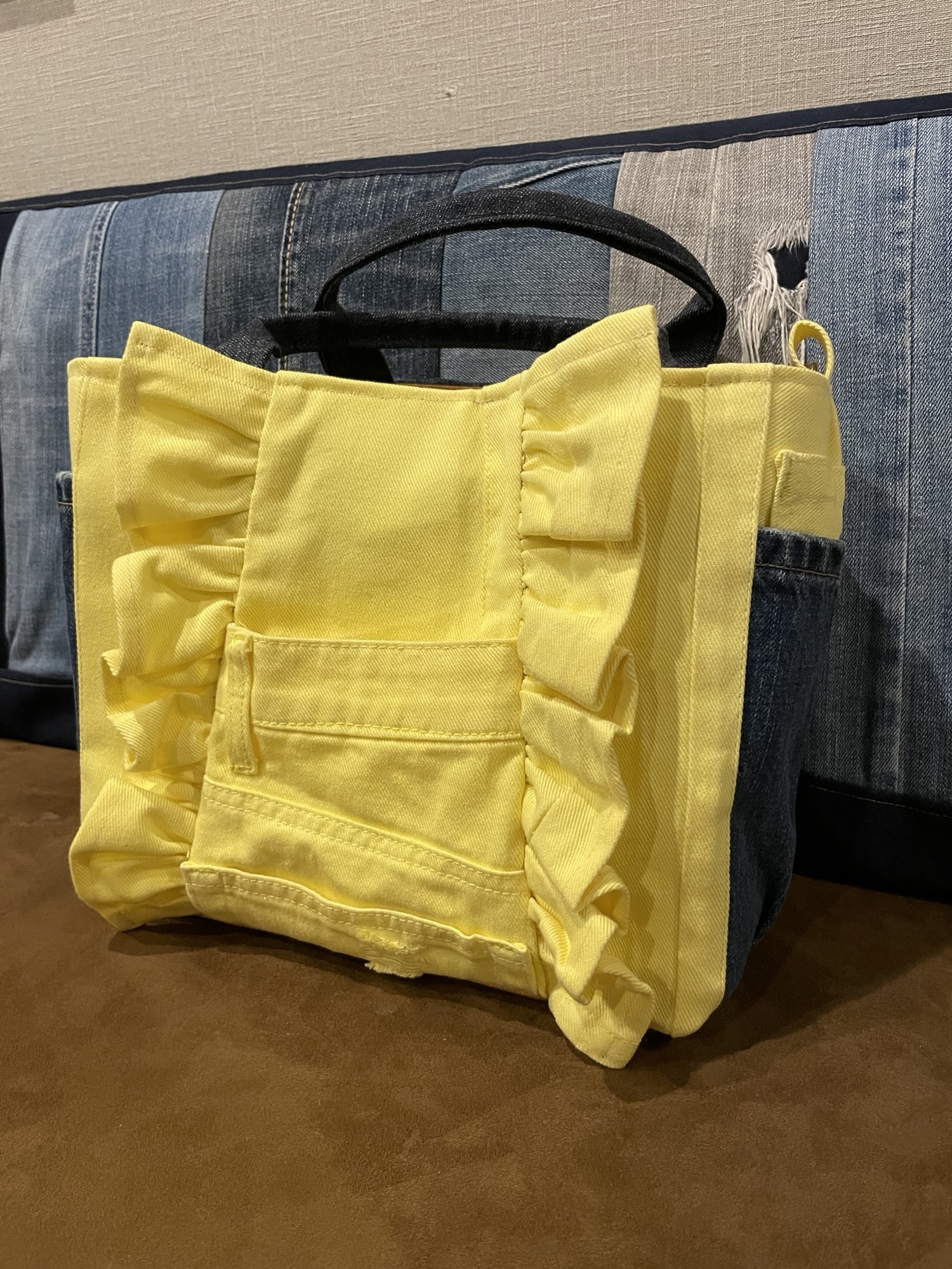 専用★LL 超特大　ヒョウ柄 デニムリメイク　トートバッグ　オーバーオール cf3f2267023d33ac74f26bf7a55d72