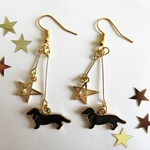 君とふたりで星夜の散歩🐾ダックスフントピアス