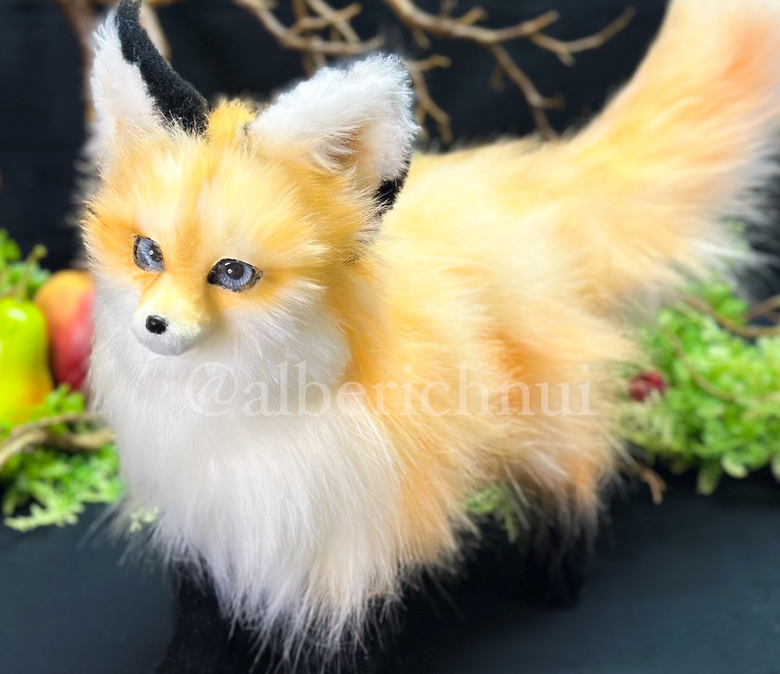 ハンドメイド　アートドール　狐 Yahoo!オークション - muu 稲荷狐 狐 キツネ アートドール ハンドメイ