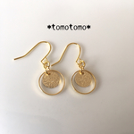 ☆ダブルサークル丸ゴールド☆ピアス(イヤリング)