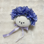 【在庫限り】【特別価格】紫陽花 花冠 くすんだ パープル ♡ 紫陽花アフロ カチューシャ ヘッドドレス 犬 猫 ペット 帽子 アジサイ かぶりもの 被り物 誕生日 うちの子記念日 花 冠 バースデー