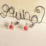 キューブ(花びら)ピアス:gauna