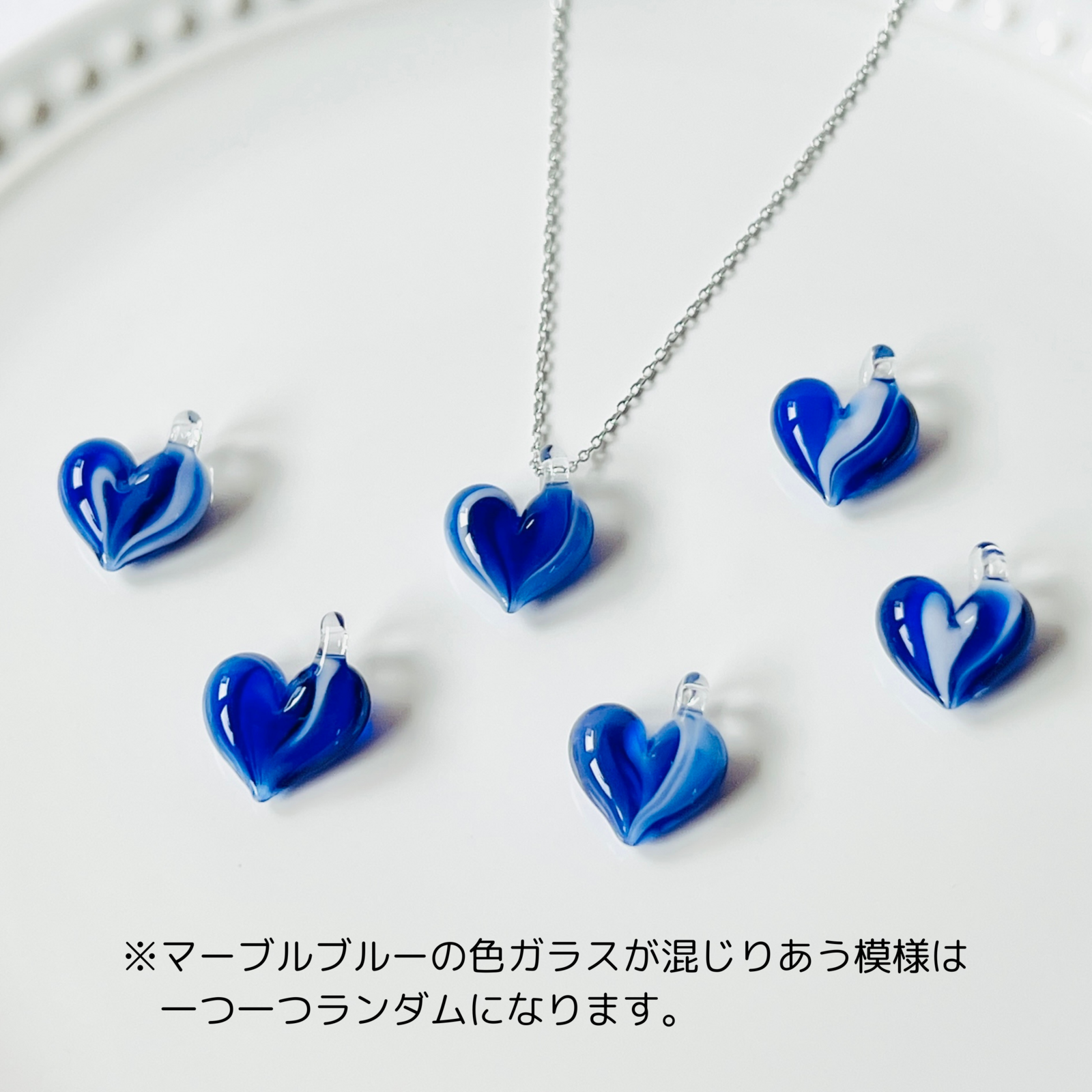 ネックレス ダブルハート ゴールド&シルバー ロングネックレス