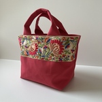 新色◇インド刺繍リボンと帆布のトート◇oriental beige×vivid pink