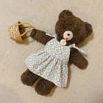 ぬいぐるみのお洋服🧸TOINOU(トワヌー)ちゃんに🧸ワンピース🧺淡いお花模様🧺