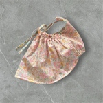 送料無料小型犬犬服L☆サロペットスカート（ピンクお花柄