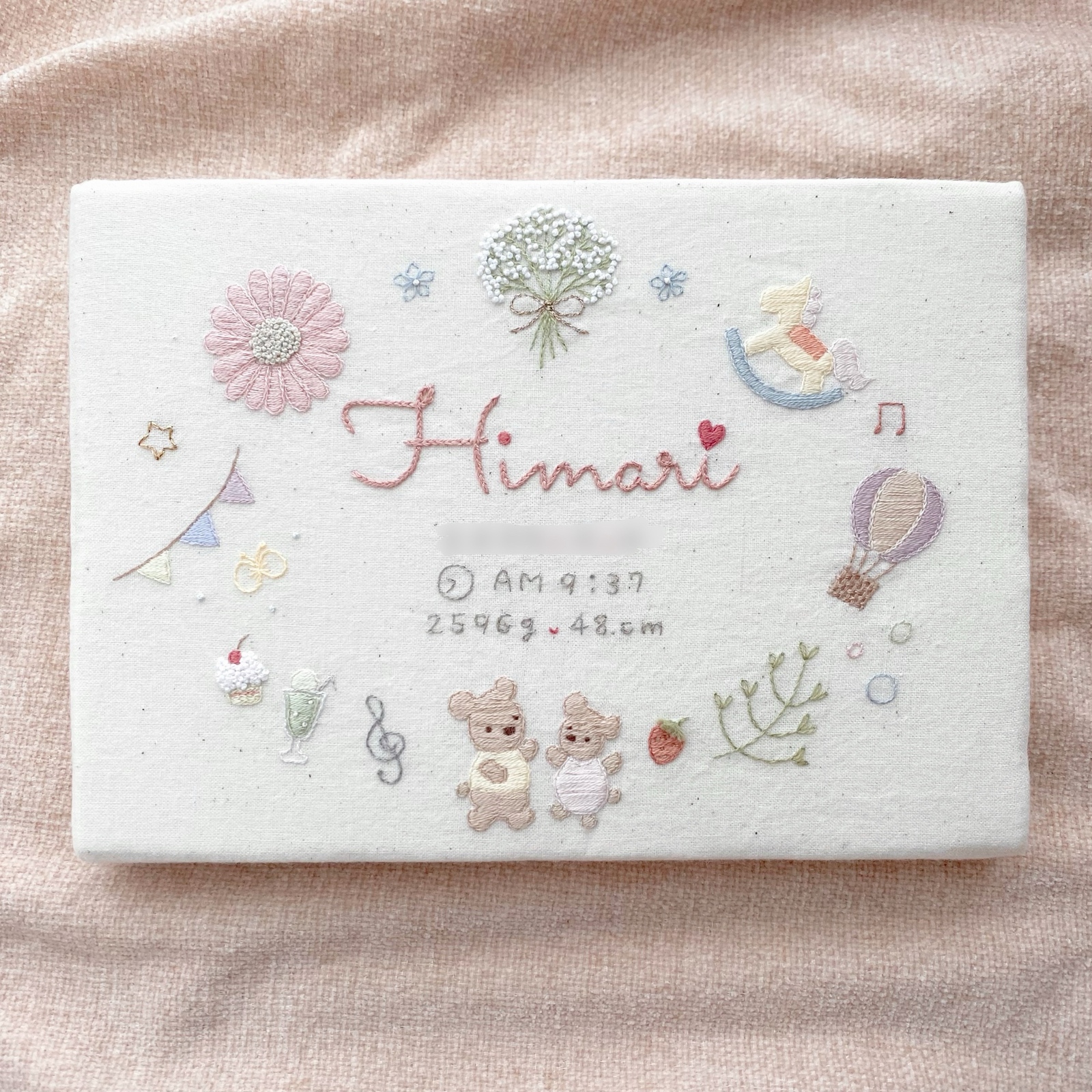 𖧷 オーダー受注 𖧷 命名書 刺繍ボード 𖧷 - kanon𖧷…ෆ | minne