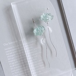 シャラっと揺れるRose【Baby blue】＊イヤリング/ピアス