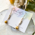 【一点物】リバーストーン ゴールデンタイガーアイ ピアス イヤリング イヤーカフ プチプラ