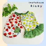 接触冷感メッシュ　スイカ🍉メッシュのタンクトップ・ワンピース