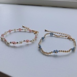 🌼ﾋﾞｰｽﾞﾌﾞﾚﾌﾚｯﾄ…pink&blue🌼