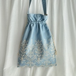 スカラップレースのワンハンドルトートバッグ │ サマーバッグ