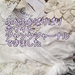 送料込み🌹ふかふかぱりぱりホワイトジャンクジャーナル